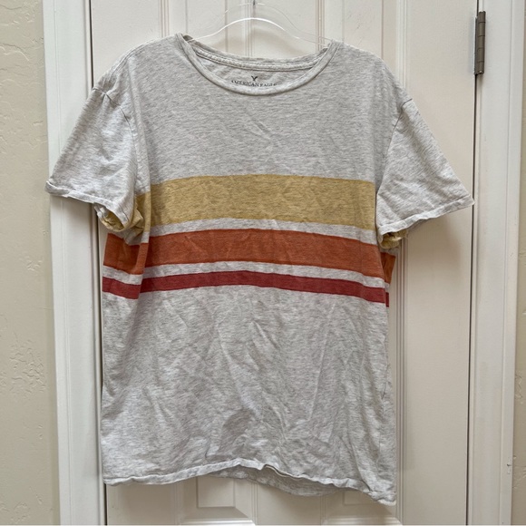 2 American Eagle Outfitters Men’s Striped T-Shirts Size XL Charlie Brown Vibes - Picture 2 of 9